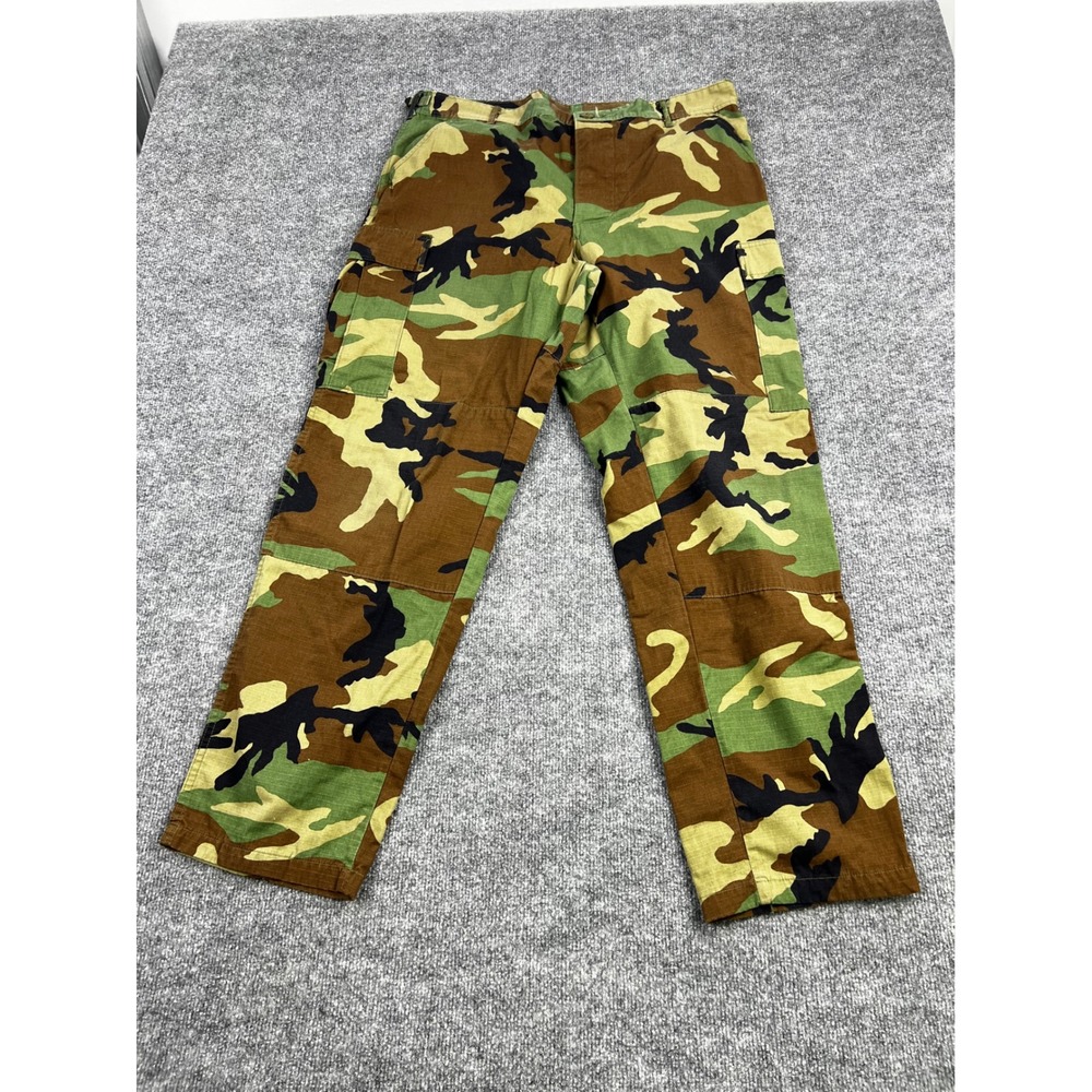 US Military Woodland Camo BDU Combat Trousers Large Regular Ripstop Cargo Pants